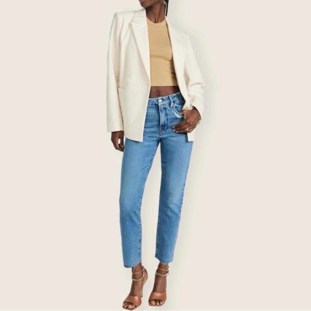 NWT! Good American Women’s Good Vintage Distressed Raw Hem Jeans - Size 00/24